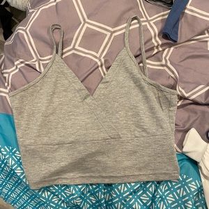 shein gray crop top
